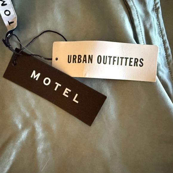 NWT satin cowl mini dress, tie back detailing - Picture 5 of 5